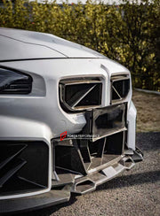 CARBON FRONT BUMPER LOWER MESH GRILLE for BMW M2 G87 2023 - 2025  Set includes:  Front Bumper Lower Mesh Grille