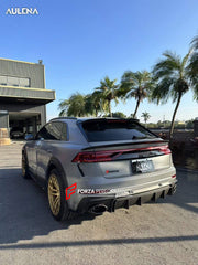 AUTHENTIC AULENA DRY CARBON WIDE BODY KIT for AUDI RSQ8 4M 2020+  Set includes:  Front Lip Front Air Vent Cover Hood/Bonnet Side Skirts Side Fenders Carbon Add-ons Trunk Wing Spoiler Rear Diffuser