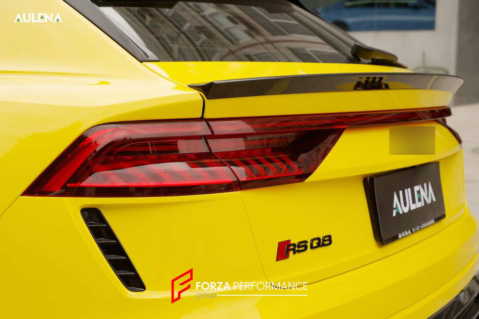 AUTHENTIC AULENA DRY CARBON WIDE BODY KIT for AUDI RSQ8 4M 2020+  Set includes:  Front Lip Front Air Vent Cover Hood/Bonnet Side Skirts Side Fenders Carbon Add-ons Trunk Wing Spoiler Rear Diffuser