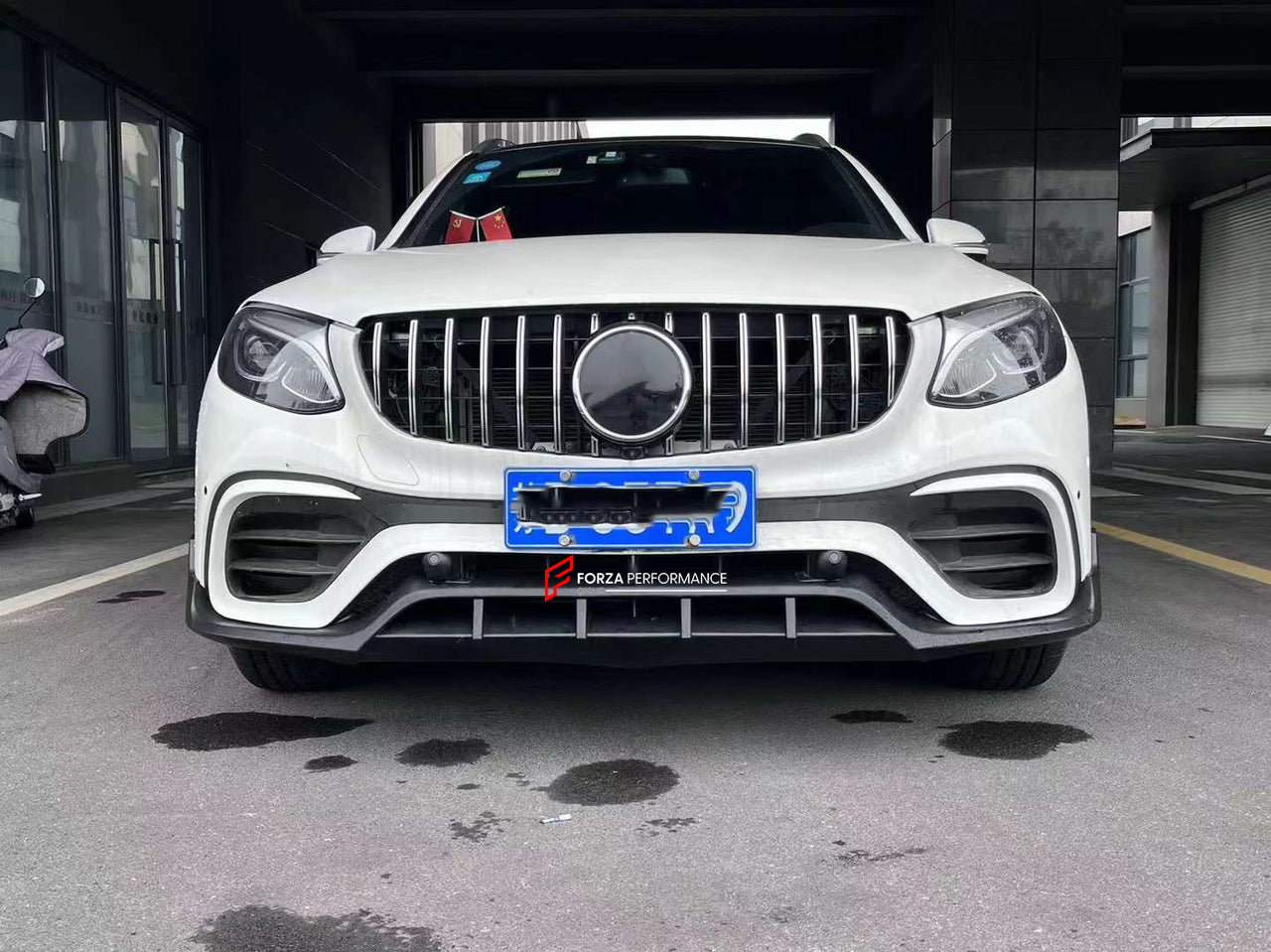 CONVERSION BODY KIT for MERCEDES-BENZ GLC X253 2015 - 2019 to GLC 63 AMG  Set includes:  Front Grille Front Bumper Side Fenders Rear Bumper Rear Diffuser Exhaust Tips