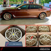 We produced premium quality forged wheels rims for BMW 7 SERIES G12 Our wheels sizes: Front 21 x 9 ET 25 Rear 21 x 10.5 ET 35 Finishing: Frozen Gold Forged wheels can be produced in any wheel specs by your inquiries and we can provide our specs