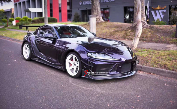 BKSS II CARBON BODY KIT FOR TOYOTA SUPRA A90 A91 2019+  Set includes:  Front Lip Front Canards Front Bumper Hood Side Skirts