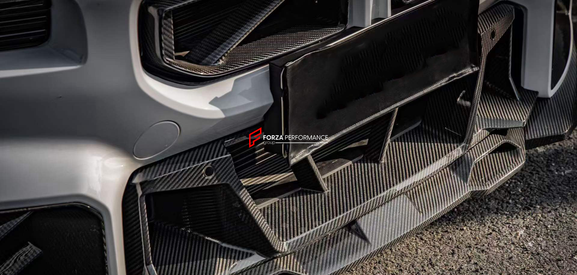 CARBON FRONT BUMPER LOWER MESH GRILLE for BMW M2 G87 2023 - 2025  Set includes:  Front Bumper Lower Mesh Grille
