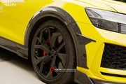 AUTHENTIC AULENA DRY CARBON WIDE BODY KIT for AUDI RSQ8 4M 2020+  Set includes:  Front Lip Front Air Vent Cover Hood/Bonnet Side Skirts Side Fenders Carbon Add-ons Trunk Wing Spoiler Rear Diffuser