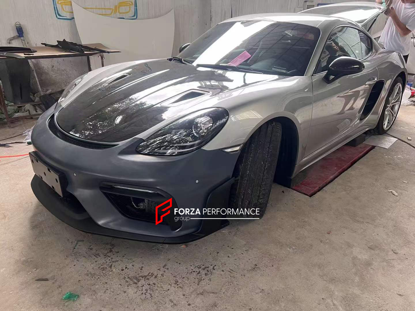 GT4RS BODY KIT for PORSCHE 718 982 CAYMAN BOXSTER 2016+  Set includes:  Front Bumper Rear Spoiler Exhaust Tips Side Air Vent Covers