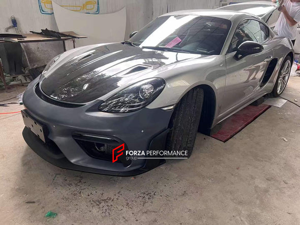 GT4RS BODY KIT for PORSCHE 718 982 CAYMAN BOXSTER 2016+  Set includes:  Front Bumper Rear Spoiler Exhaust Tips Side Air Vent Covers