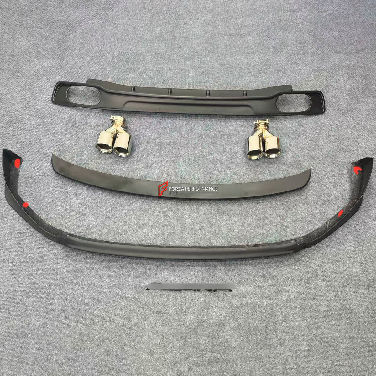 AERO KIT for BMW G12 7 SERIES 2016+ FORZA PERFORMANCE custom fit BMW G12 ALPINA style
Set includes:

Front Lip
Ducktail Spoiler
Rear Diffuser
Exhaust Tips
Material: Plastiс

NOTE: Professional installation is required