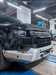 ALUMINUM FRONT WINCH BUMPER for LAND ROVER DEFENDER L663 2019+

Set includes:
Front Winch Bumper

Material: Aluminum
Note: Professional installation is required