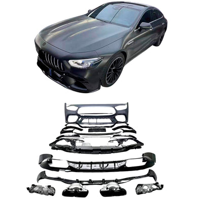 
CONVERSION BODY KIT FOR AMG GT X290 2020+ UPGRADE TO AMG GT63

Set includes:

Front Bumper Assembly
Rear Bumper Assembly
Exhaust Tips

Material: Plastic PP

NOTE: Professional installation is required




Payment ►
Visa

Mastercard

PayPal with a credit card (add 4.4% at checkout)
Payoneer
Cryptocurrency
Shipment ►
By express DHL/UPS/TNT/FedEx
To the local international airport
Special line by air
Special line by the sea
To Europe and the UK by train

Please let us know which shipping option you prefer.