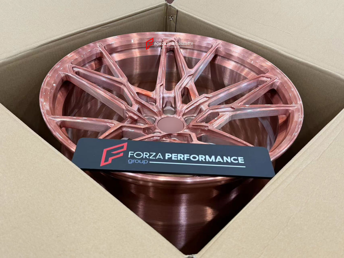 FORGED WHEELS RIMS FOR MCLAREN P47 SUV 2028+ Forza Performance custom fit buy Rose Gold Y-Spoke style design wheels