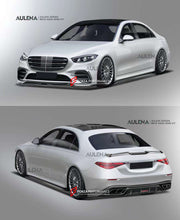 AUTHENTIC AULENA CARBON BODY KIT for MERCEDES-BENZ S-CLASS W223 S320 S400 S450 AMG 2021+  Set includes:  Front Lip Front Bumper Air Vents Side Skirts Rear Diffuser With LED Light Rear Spoiler/Wing