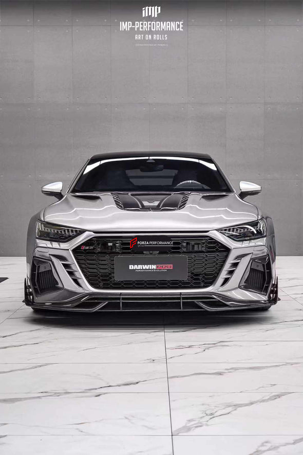 AUTHENTIC DARWINPRO DRY CARBON BODY KIT for AUDI RS7 C8 2019+

Set includes:

Front Bumper
Side Skirts
Rear Diffuser