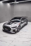 AUTHENTIC DARWINPRO DRY CARBON BODY KIT for AUDI RS7 C8 2019+

Set includes:

Front Bumper
Side Skirts
Rear Diffuser