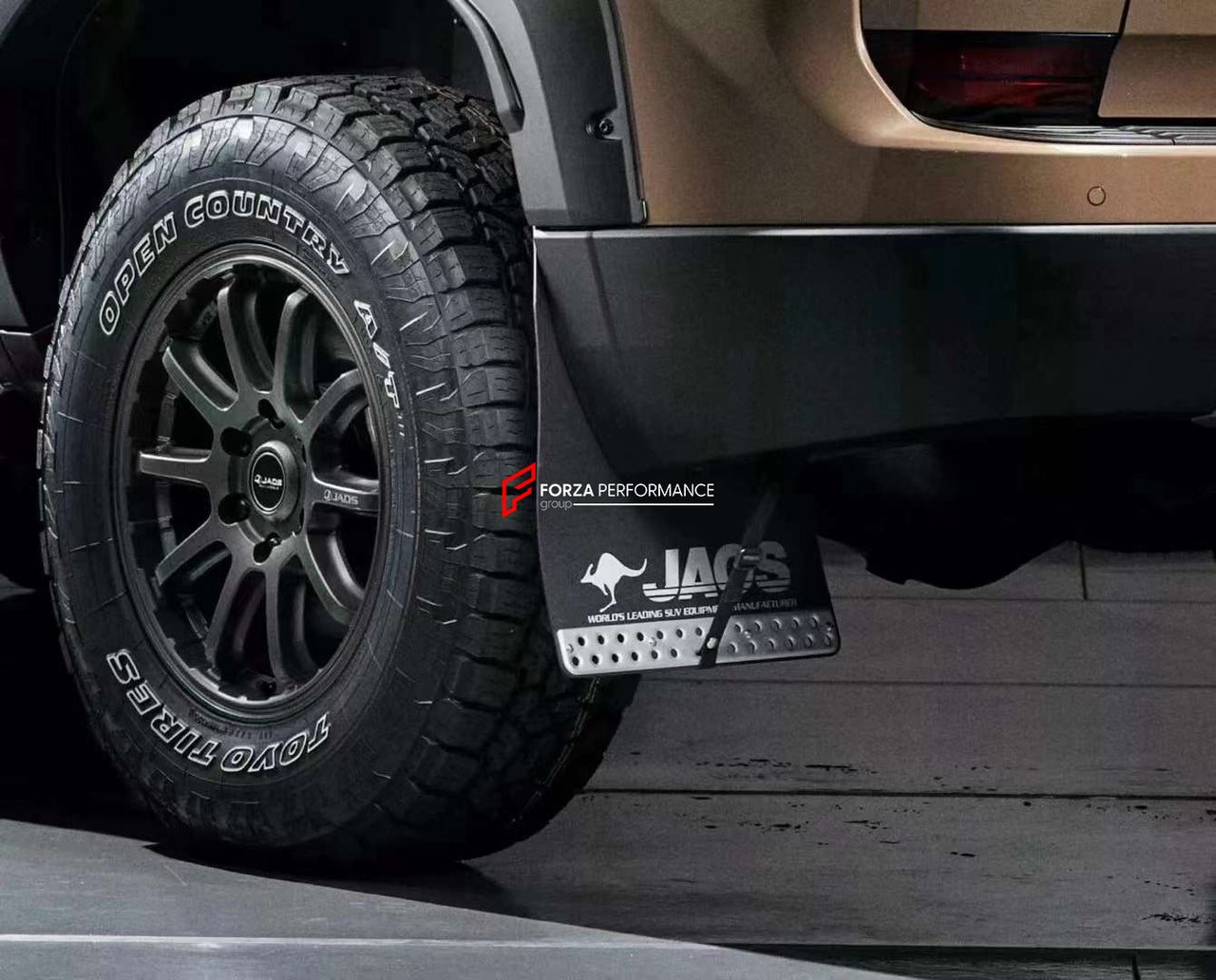 AUTHENTIC JAOS MUD FLAPS for LEXUS GX550 2024

Set includes:

Mud Flaps