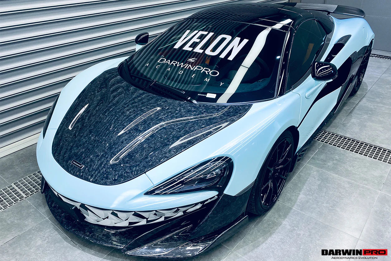 AUTHENTIC DARWINPRO CARBON HOOD BONNET BKSS Style for MCLAREN 540C 570S 570GT 600LT 2015 - 2021
Set includes:

Hood Bonnet
Material: Carbon (Can be made in Forged Carbon)

NOTE: Professional installation is required