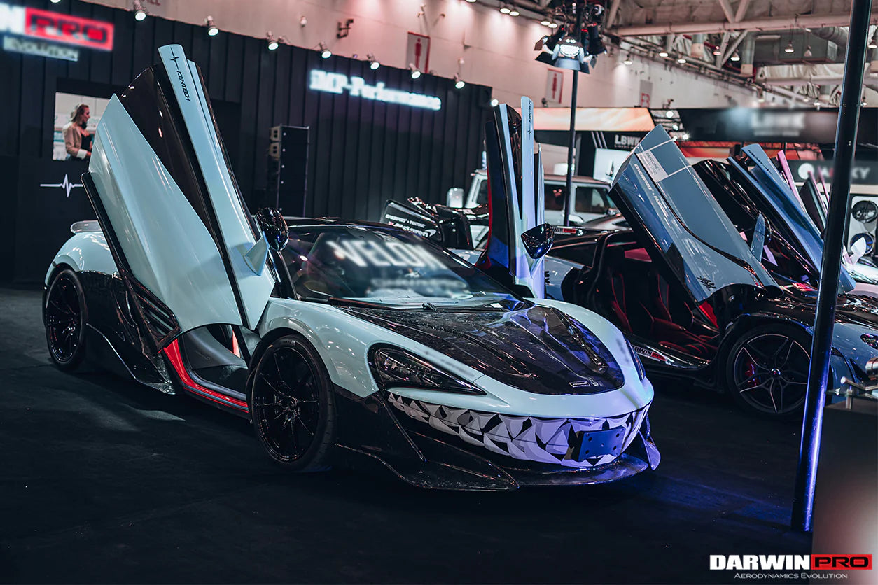 AUTHENTIC DARWINPRO CARBON HOOD BONNET BKSS Style for MCLAREN 540C 570S 570GT 600LT 2015 - 2021
Set includes:

Hood Bonnet
Material: Carbon (Can be made in Forged Carbon)

NOTE: Professional installation is required