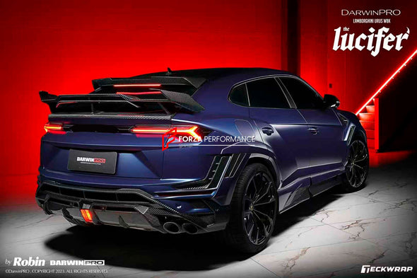 AUTHENTIC DARWINPRO DRY CARBON BODY KIT FOR LAMBORGHINI URUS 2018+

Set includes:

Front Lip
Front Bumper

Hood
Side Fenders
Side Skirts
Roof Spoiler
Rear Spoiler
Rear Bumper
Rear Side Fenders
Rear Diffuser

Material: Dry Carbon

Note: Professional installation is required

CONTACT US FOR PRICING

Payment ►
Visa
Mastercard
PayPal with a credit card (add 4.4% at checkout)
Payoneer
Cryptocurrency
Shipment ►
By express DHL/UPS/TNT/FedEx
To the local international airport
Special line by air
Special line by the