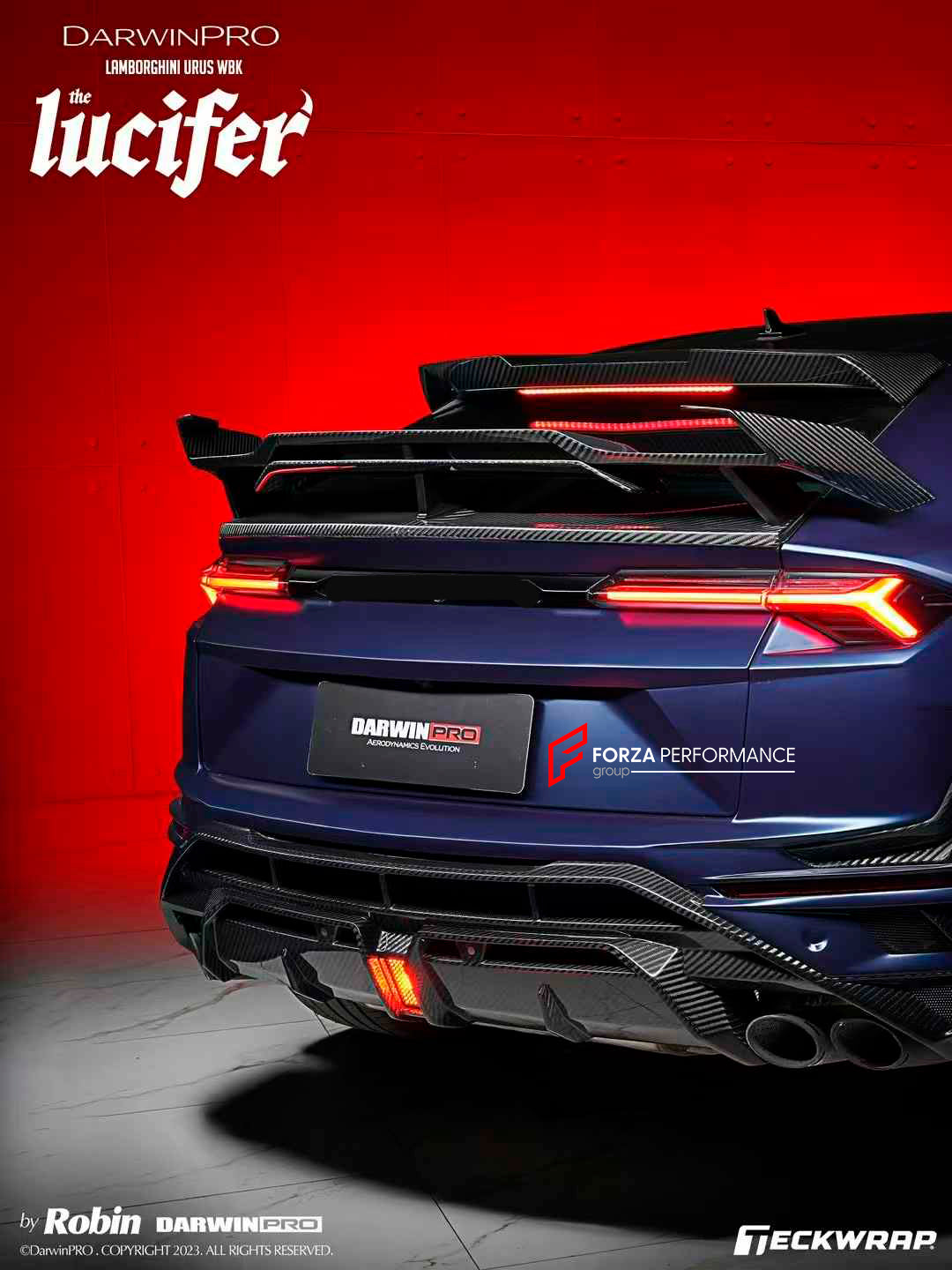 AUTHENTIC DARWINPRO DRY CARBON BODY KIT FOR LAMBORGHINI URUS 2018+

Set includes:

Front Lip
Front Bumper

Hood
Side Fenders
Side Skirts
Roof Spoiler
Rear Spoiler
Rear Bumper
Rear Side Fenders
Rear Diffuser

Material: Dry Carbon

Note: Professional installation is required

CONTACT US FOR PRICING

Payment ►
Visa
Mastercard
PayPal with a credit card (add 4.4% at checkout)
Payoneer
Cryptocurrency
Shipment ►
By express DHL/UPS/TNT/FedEx
To the local international airport
Special line by air
Special line by the
