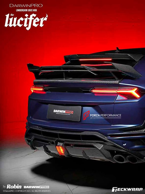 AUTHENTIC DARWINPRO DRY CARBON BODY KIT FOR LAMBORGHINI URUS 2018+

Set includes:

Front Lip
Front Bumper

Hood
Side Fenders
Side Skirts
Roof Spoiler
Rear Spoiler
Rear Bumper
Rear Side Fenders
Rear Diffuser

Material: Dry Carbon

Note: Professional installation is required

CONTACT US FOR PRICING

Payment ►
Visa
Mastercard
PayPal with a credit card (add 4.4% at checkout)
Payoneer
Cryptocurrency
Shipment ►
By express DHL/UPS/TNT/FedEx
To the local international airport
Special line by air
Special line by the