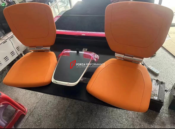 CULLINAN VIEWING SUITE STYLE AUTO RETRACTABLE FOLDING TRUNK SEATS for ALL SUV MODELS  Will fit to:  Mercedes-Benz G-Class G63 W463, W463A, W464, G400, G500, G550, 4X4, V-Class, Vito Land Rover Defender L663, Range Rover L460, Sport L461, Velar L560, L405 Toyota Land Cruiser Prado, 250 Prado, Highlander, RAV4, LC300 Lexus GX550, LX570, LX600, RX350 Jeep Grand Cherokee, Wrangler Rolls-Royce Cullinan Lamborghini Urus Tesla Model X AND SIMILAR CARS