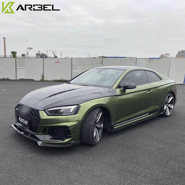 KARBEL PRE-PREG CARBON FIBER SIDE SKIRTS FOR AUDI RS5 B9 2017 - 2019 2 DOOR COUPE