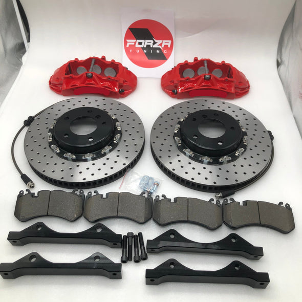 FORZA BIG BRAKE KIT for XIAOMI SU7  You can choose:  Different designs of the caliper&nbsp; Front calipers 6-pots /&nbsp;Rear calipers 4-pots Brake disc optionally floating,&nbsp;electric rear brakes caliper Different colors&nbsp; Different logos  What is included in the brake package:  - brake caliper&nbsp;  - brake rotors discs&nbsp;  - brake hoses&nbsp;  - brake pads&nbsp;  Production time: 5-7 working days