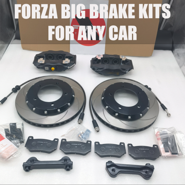 FORZA BIG BRAKE KIT for XIAOMI SU7  You can choose:  Different designs of the caliper&nbsp; Front calipers 6-pots /&nbsp;Rear calipers 4-pots Brake disc optionally floating,&nbsp;electric rear brakes caliper Different colors&nbsp; Different logos  What is included in the brake package:  - brake caliper&nbsp;  - brake rotors discs&nbsp;  - brake hoses&nbsp;  - brake pads&nbsp;  Production time: 5-7 working days