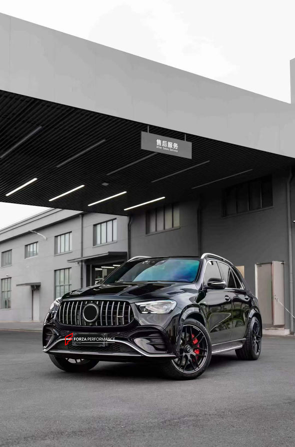 In the photos above you can see an installed&nbsp;Forza Performance Group set of large front brakes for the MERCEDES-BENZ GLE 53 AMG X167 FACELIFT 2023&nbsp;with 410x36mm / 380x28mm&nbsp;brake discs by 22-inch brake rotors.  Current set includes:  2x Front Brake calipers AP9570 2x Rear Brake calipers AP9582 2x Front Brake discs 410x36mm 2x Rear Brake discs 380x28mm 4x Brake caliper adapters 4x Brake Pads  4x Brake hoses and installation kits with nipples