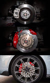 In the photos above you can see an installed&nbsp;Forza Performance Group set of large front brakes for the ZEEKR 001&nbsp;with 410x36mm / 380x28mm&nbsp;brake discs by 22-inch brake rotors.  Current set includes:  2x Front Brake calipers AP9571 2x Rear Brake calipers AP9541 2x Front Brake discs 410x36mm 2x Rear Brake discs 380x28mm 4x Brake caliper adapters 4x Brake Pads  4x Brake hoses and installation kits with nipples