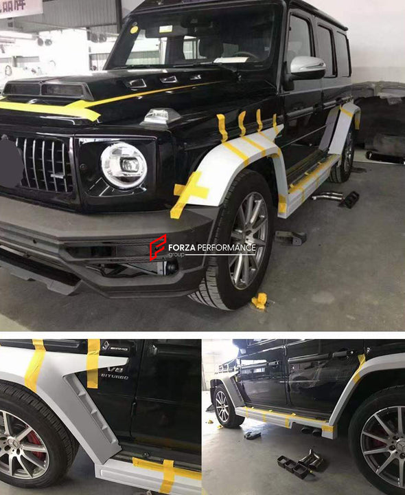 BLADE I STYLE BODY KIT for MERCEDES-BENZ G-CLASS W464 2018 - 2024  Set includes:  Hood Front Bumper Fog Lights Fender Flares Side Skirts Rear Bumper