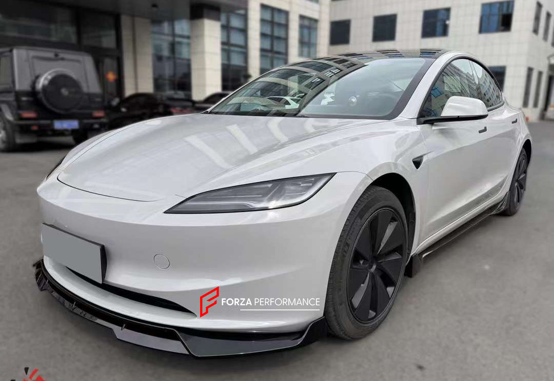 BODY AERO KIT for TESLA MODEL 3 2023+  Set includes:  Front Lip Side Skirts Rear Diffuser Rear Spoiler