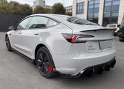 BODY AERO KIT for TESLA MODEL 3 2023+  Set includes:  Front Lip Side Skirts Rear Diffuser Rear Spoiler