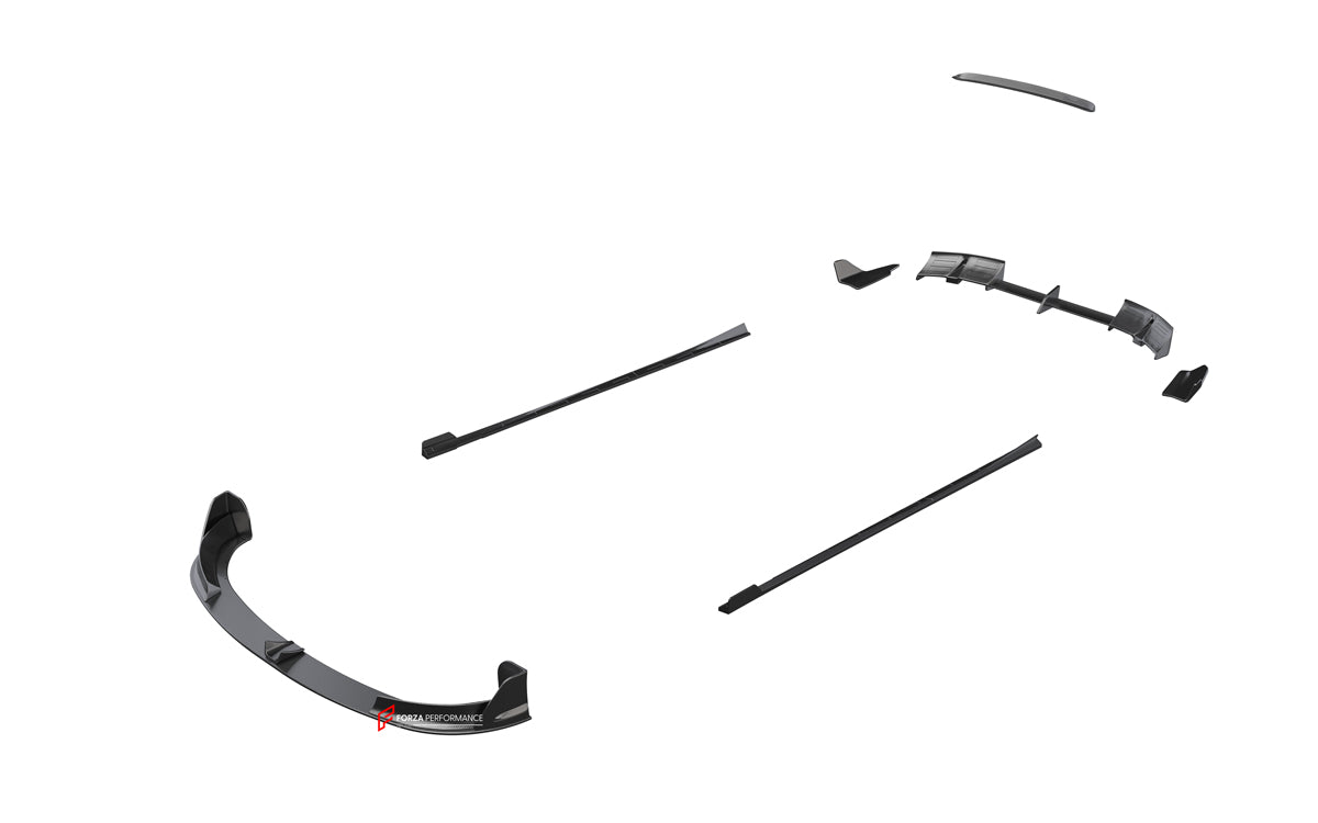 BODY AERO KIT for BMW iX i20 2021+  Set includes:  Front Lip Side Skirts Rear Diffuser Roof Spoiler Rear Bumper Fins