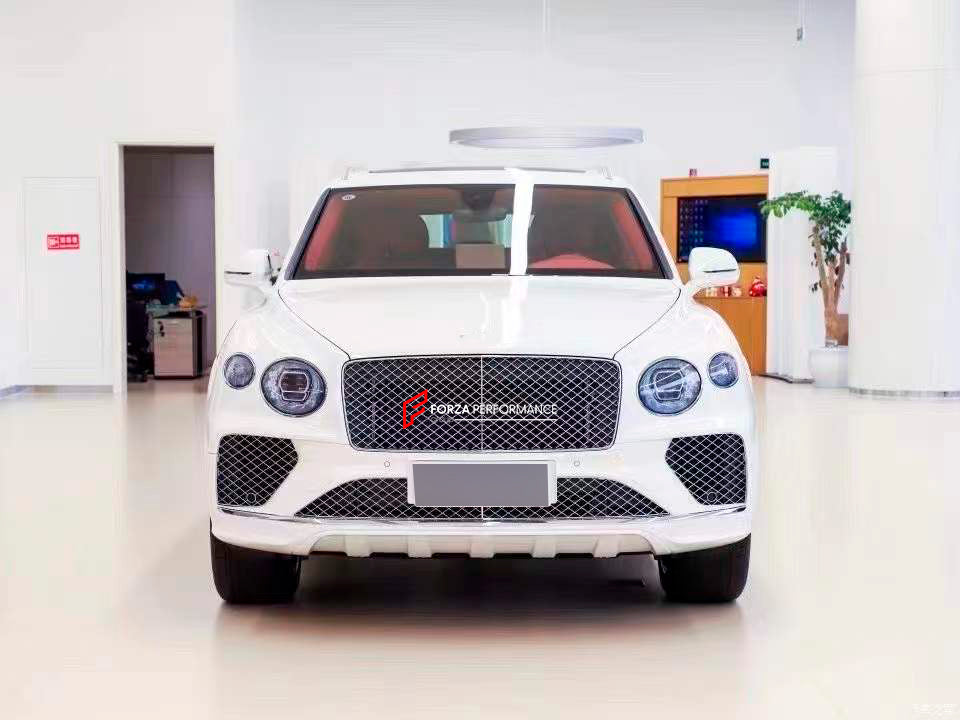 FRONT BUMPER ASSEMBLY for BENTLEY BENTAYGA 2020+

Set includes:

Front Bumper&nbsp;
Front Bumper Trims

Front Bumper Meshes
Grille

Material: Plastic

Note: Professional installation is required.