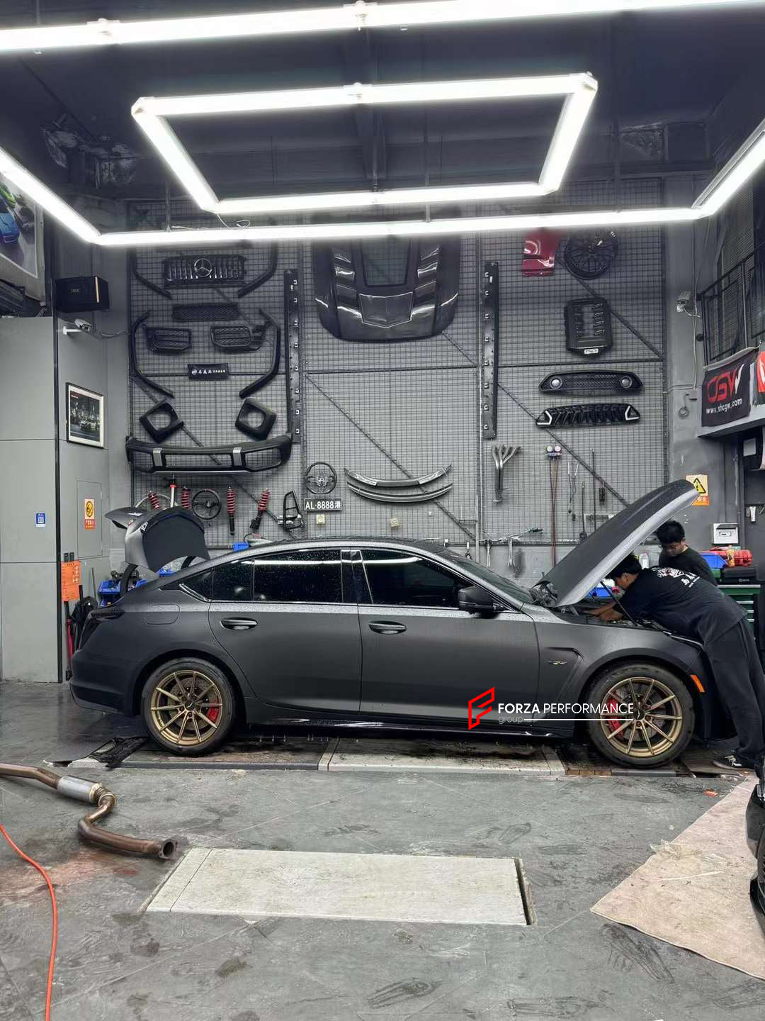 BODY KIT for CADILLAC CT5 2019+  Set includes:  Front Bumper Front Lip Front Grille Front Fenders