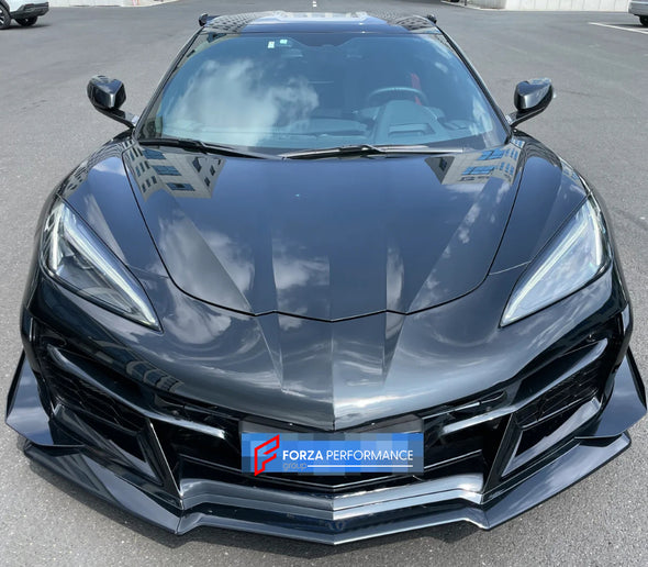 BODY KIT for CHEVROLET CORVETTE C8 2019+  Set includes:  Front Bumper Front Lip Side Skirts Rear Spoiler Rear Bumper Rear Diffuser