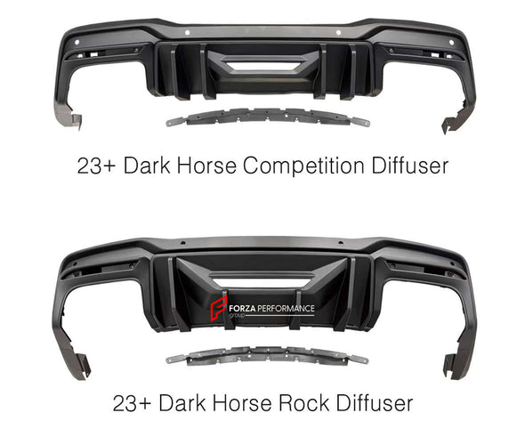 DARK HORSE STYLE BODY KIT for FORD MUSTANG 2024  Set includes:  Front Bumper Hood (Aluminum) Rear Spoiler Rear Bumper Rear Diffuser (2 options)