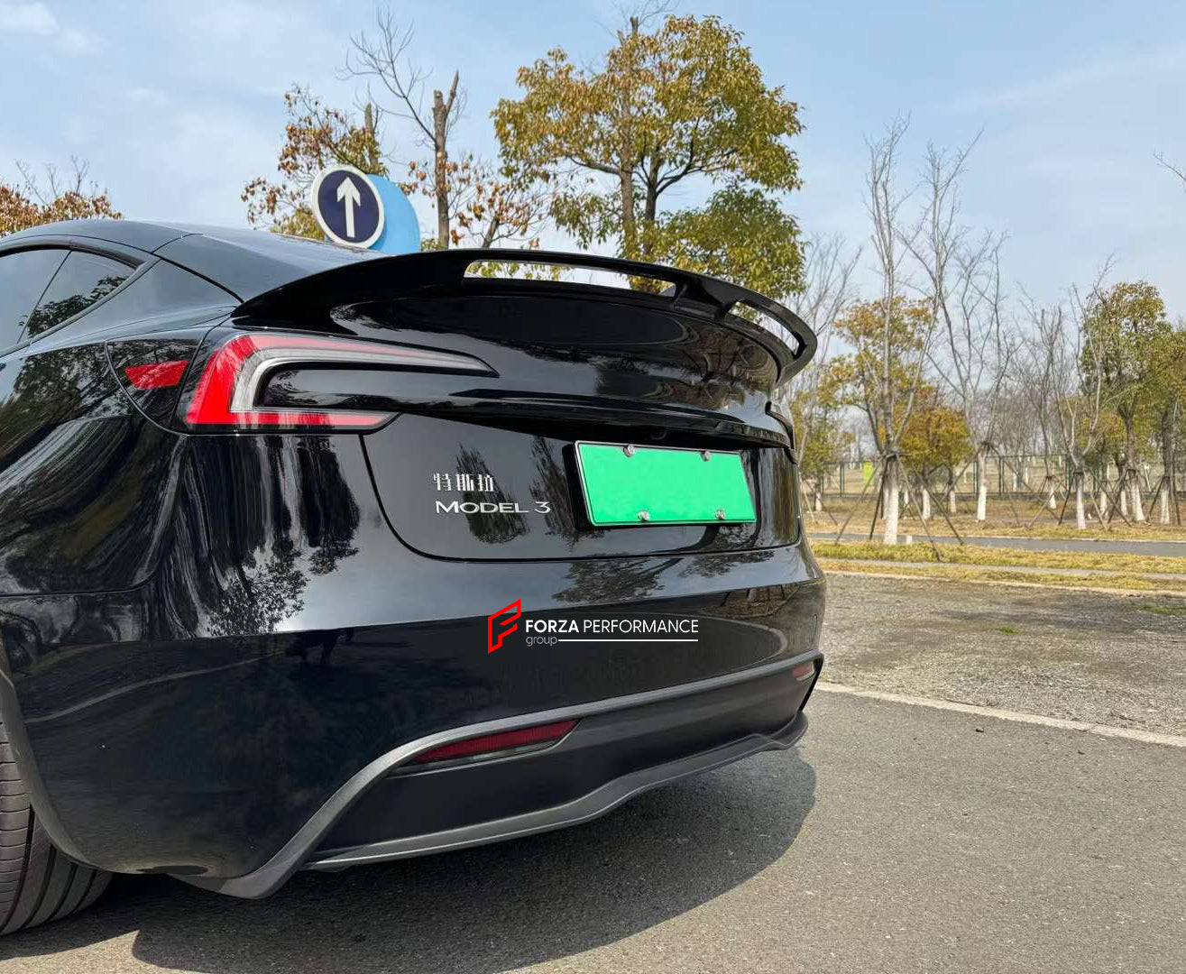 BODY KIT for TESLA MODEL 3 2023+ Set includes:  Front Lip Side Skirts Rear Spoiler Rear Diffuser