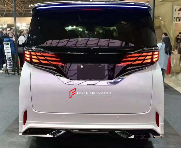 BODY KIT for TOYOTA ALPHARD 2024 Set includes:  Front Lip Side Skirts Rear Diffuser Exhaust Tips