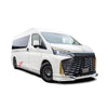 BODY KIT for TOYOTA HIACE 2023+    Set includes:  Front Bumper Grille Hood Headlights Fender Flares Side Skirts Roof Spoiler Tail Lights Rear Bumper Rear Diffuser Exhaust Tips