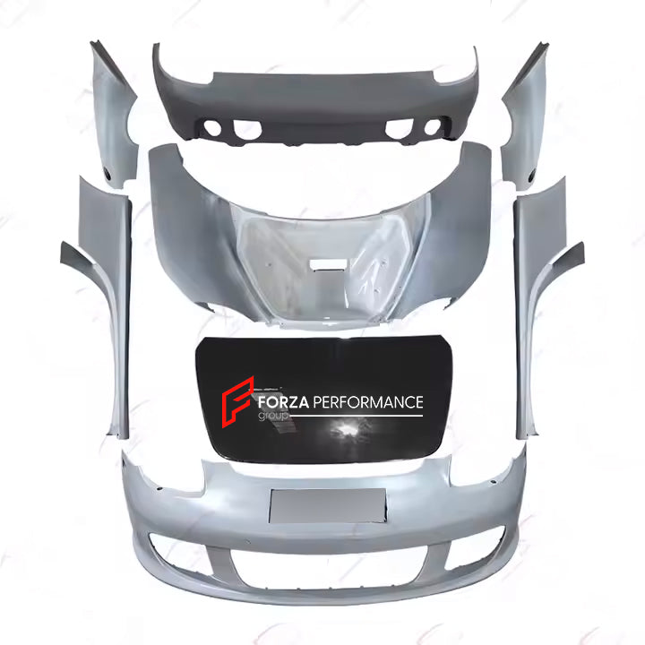 BODY KIT for PORSCHE CARRERA GT 2004 - 2006

Set includes:

Front Bumper&nbsp;
Fenders
Hood/Bonnet

Rear Bumper
Rear Diffuser
Rear Spoiler


Material: Carbon fiber

NOTE: Professional installation is required.