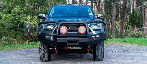 BULL BAR for TOYOTA HILUX VIII FACELIFT 2020+

Set includes:

Bull Bar addons

Material: Stainless Steel

Note: Professional installation is required.