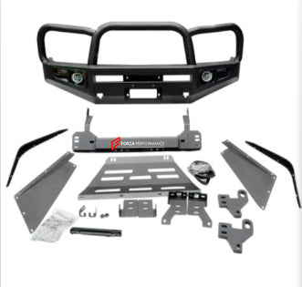 BULL BAR for TOYOTA HILUX VIII FACELIFT 2020+

Set includes:

Bull Bar addons

Material: Stainless Steel

Note: Professional installation is required.