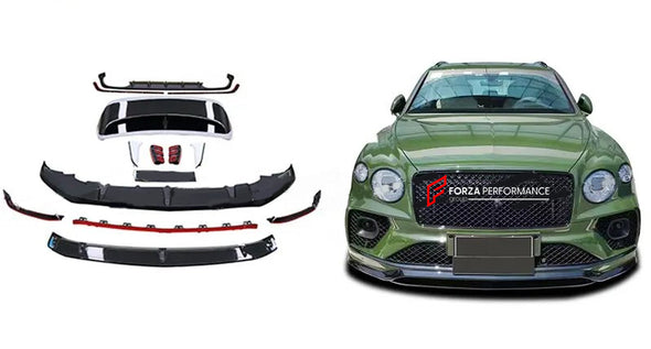 CARBON BODY KIT for BENTLEY BENTAYGA 2020+  Set includes:  Front Lip Side Skirts Rear Diffuser Spoiler