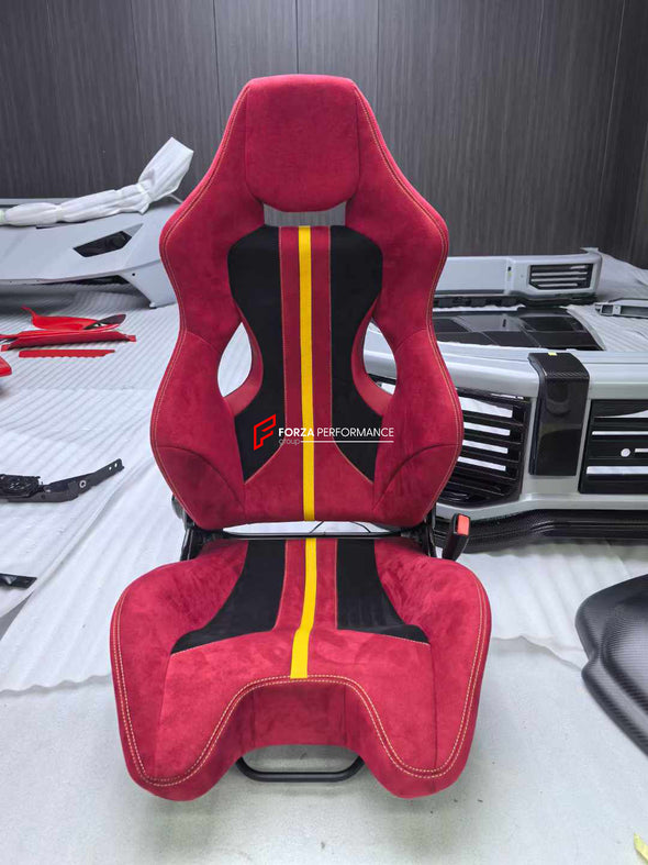 CAR SEATS for FERRARI  Ferrari car seats are top-tier, luxury-grade seats that prioritize premium materials, exquisite craftsmanship, ergonomic design, advanced technology, superior comfort, and safety features. These seats use high-quality materials and incorporate advanced adjustments for a personalized and luxurious driving experience.