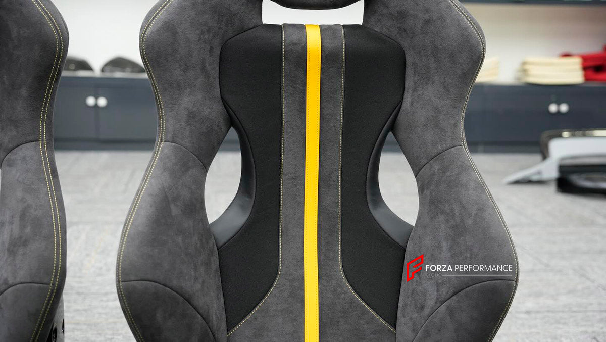 CARBON BUCKET SEATS LWCB for FERRARI 458 488 F8

A single seat can be sold, purchasing a pair is not required.

All bucket seats photos on our website are real images of the actual product.

We produce custom carbon bucket seats for every Ferrari models. We offer fully customizable options.

Custom Options:

Cushion Inserts: Custom Design
Finishing Options: Alcantara, Leather, Cloth
Logo Options: Custom Logo by your request
Seats shell material: Dry Carbon

NOTE: Professional installation is required.