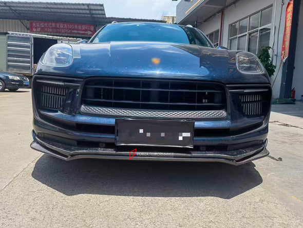 CARBON BODY KIT FOR PORSCHE MACAN / MACAN S 95B.2 2019+  Set includes:  Front Lip Side Skirts Middle Spoiler Roof Spoiler