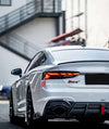 CARBON BODY KIT for AUDI RS5 F5 FACELIFT 2020+    Set includes:  Front Lip  Front Canards Hood/Bonnet Rear Diffuser