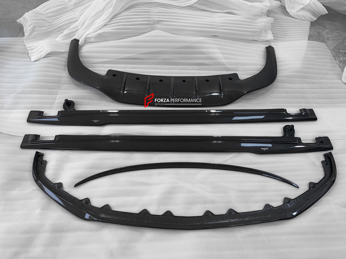 CARBON BODY KIT for BENTLEY CONTINENTAL GT 2018 - 2020    Set includes:  Front Lip Rear Lip Side Skirts Rear Diffuser Rear Spoiler