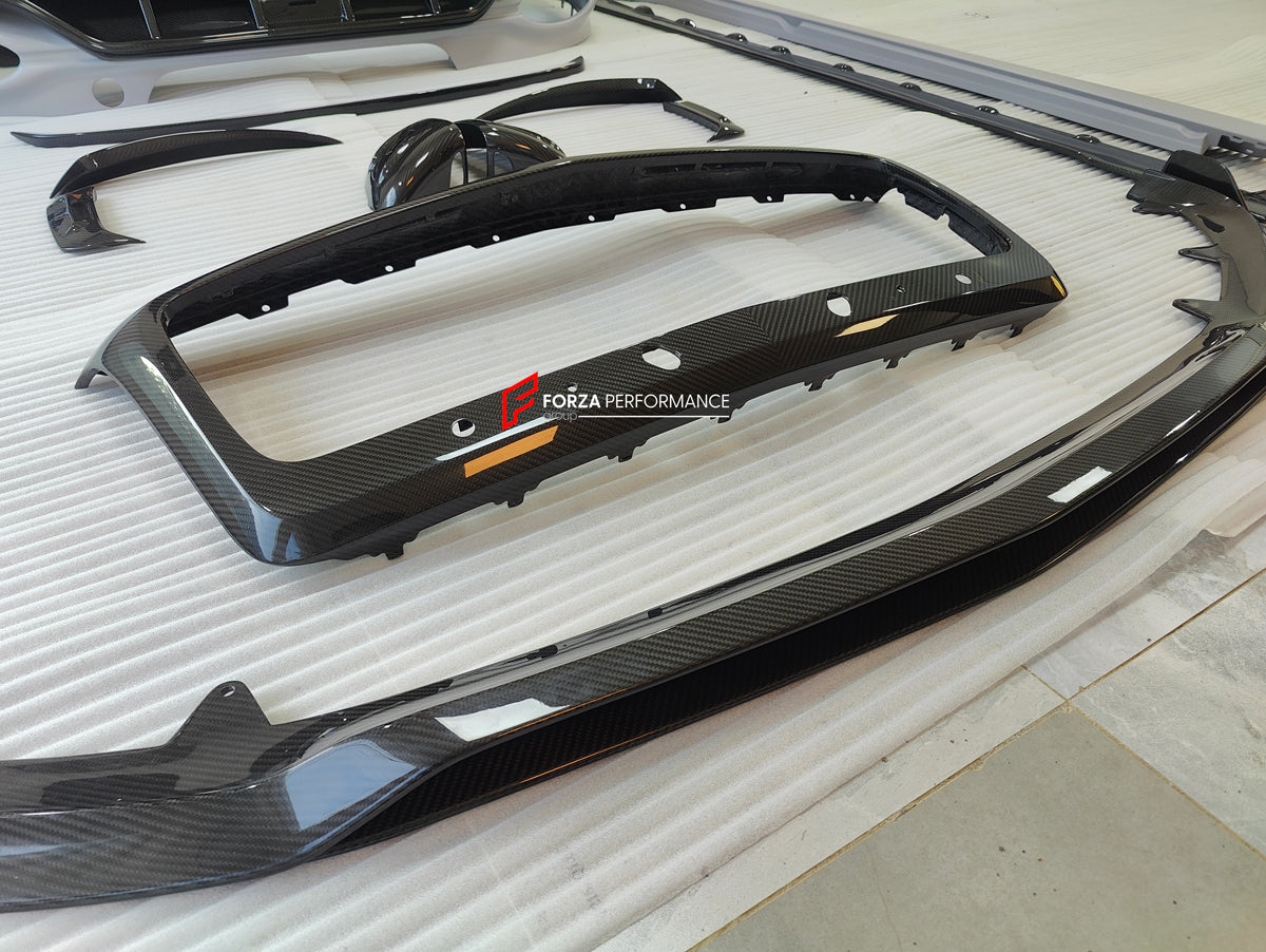 CARBON BODY KIT for BENTLEY FLYING SPUR 2020+ Set includes: Hood Front Grille Frame Front Lip Side Skirts Rear Diffuser Side Mirror Covers